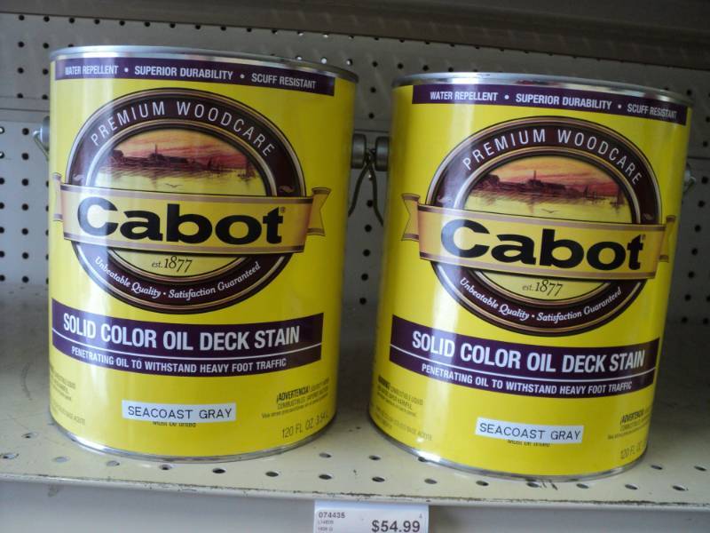 lot 5 image: 2 cans of Cabot Solid Color Oil Dec...