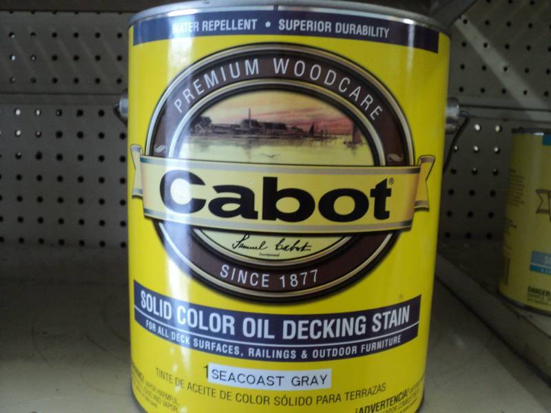 lot 6 image: 1 can of Cabot Solid Color Oil Deck...