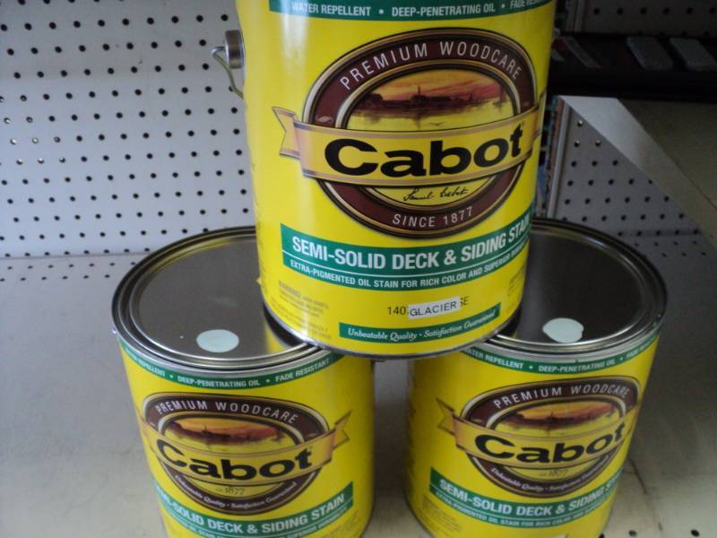 lot 10 image: 3 cans of Cabot Semi Solid Deck and...