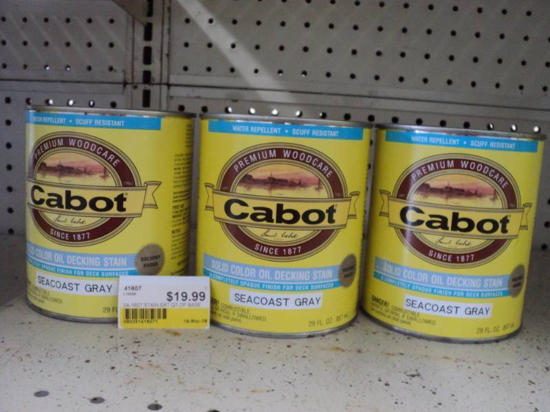 lot 15 image: 3 cans of Cabot Solid Color Oil Dec...