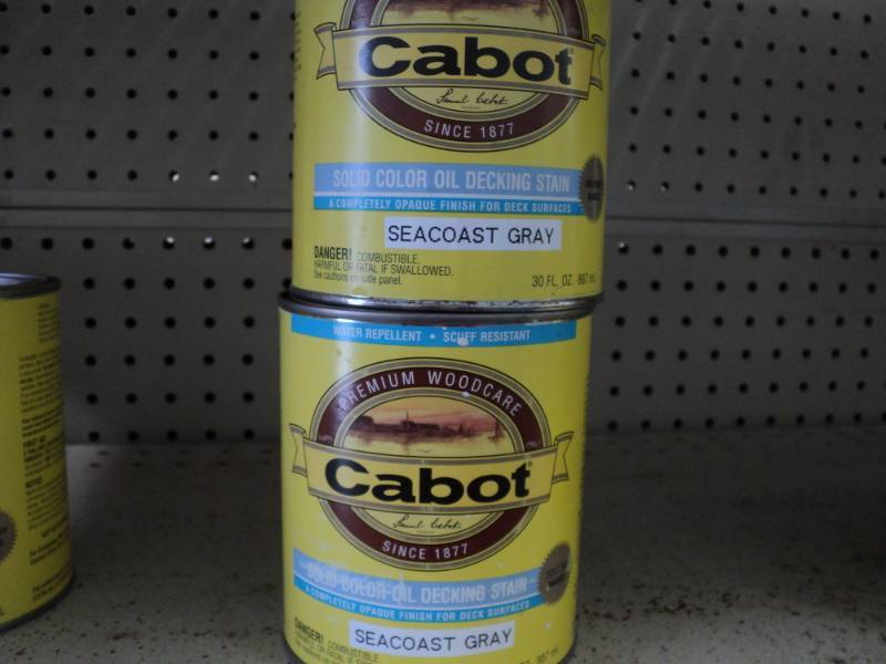 lot 16 image: 2 cans of Cabot Solid Color Oil Dec...