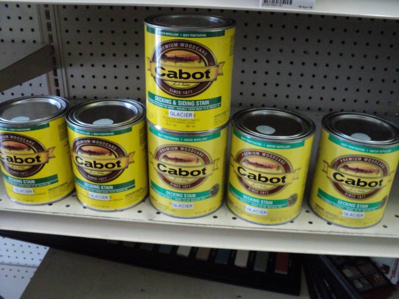 lot 22 image: 6 cans of Cabot Decking Stain Glac...