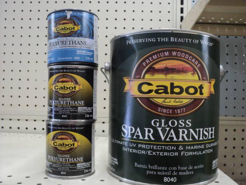 lot 36 image: 4 total  3 cans of Cabot Polyureth...