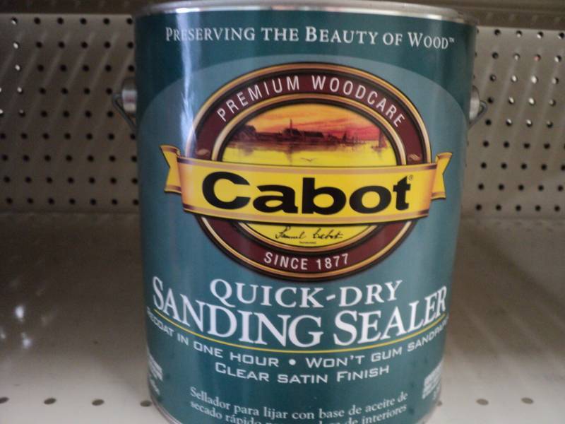 lot 38 image: 1 can of Cabot Sanding Sealer Clea...