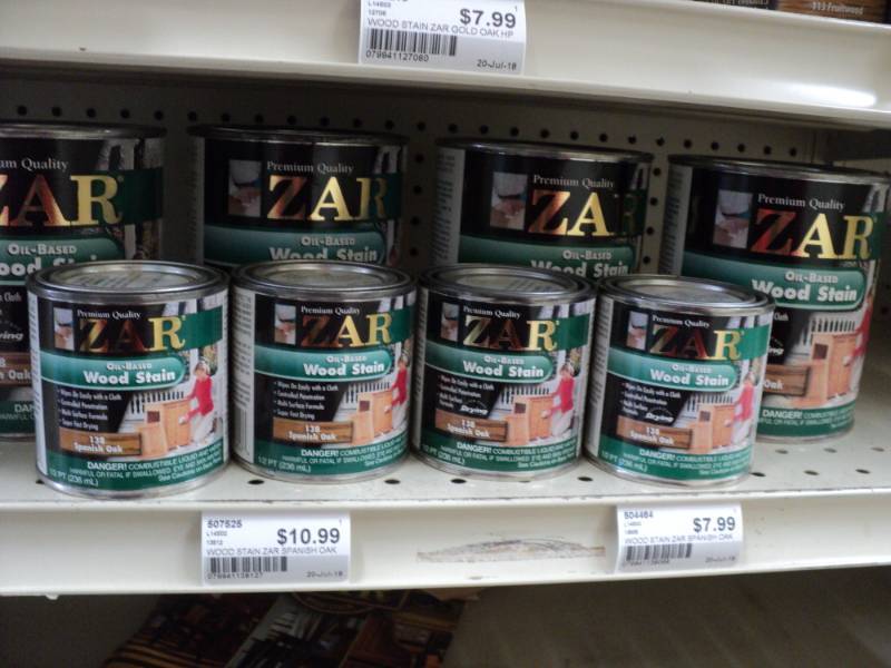 lot 56 image: 4 cans of Zar Oil Based Wood Stain-...