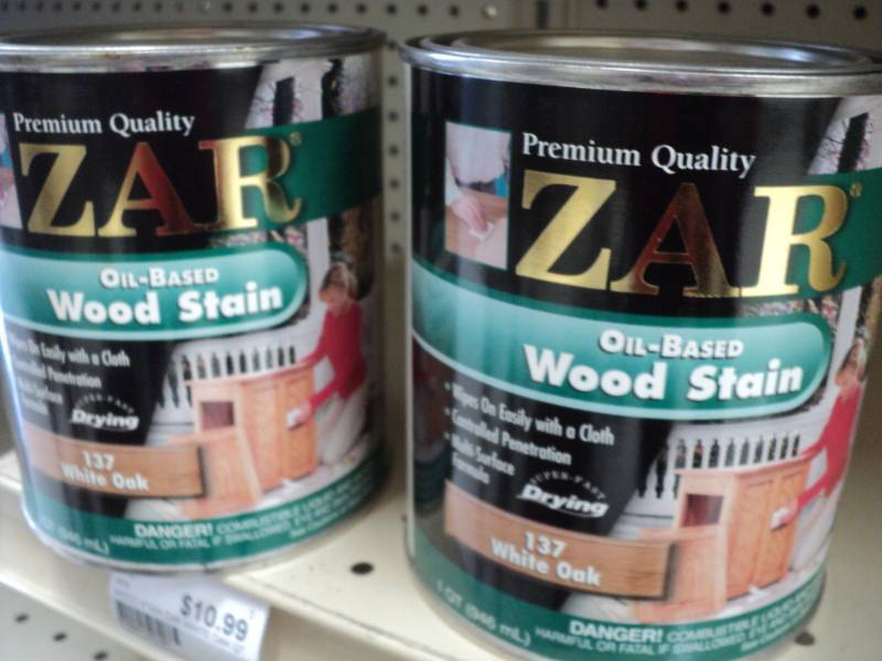 lot 58 image: 2 cans of Zar oil based wood stain...