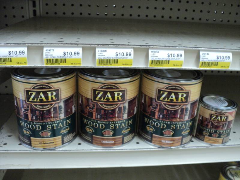 lot 71 image: 3 cans of Zar Wood Stain, Golden oa...