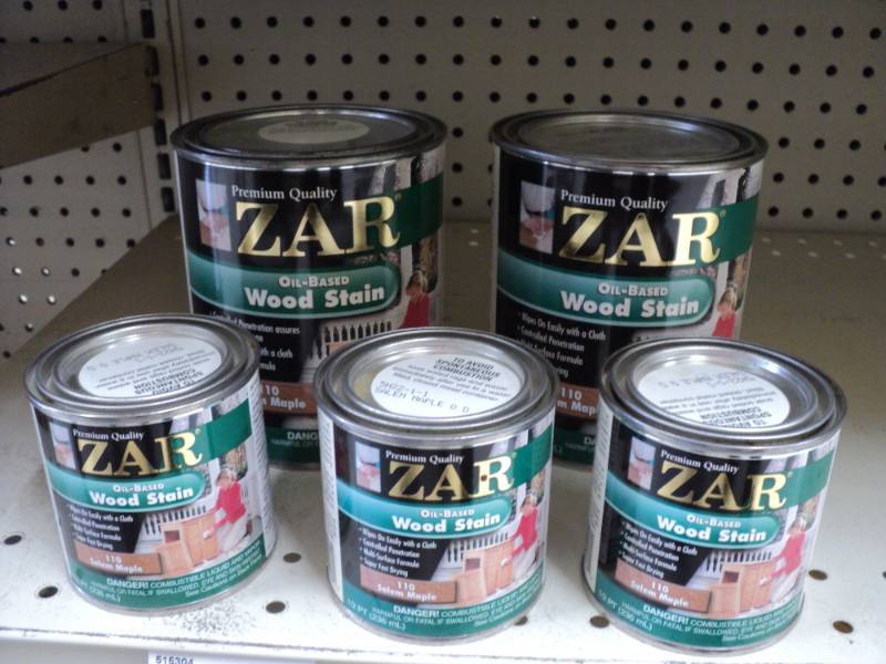 lot 73 image: 2 cans of Zar oil based Wood Stain ...