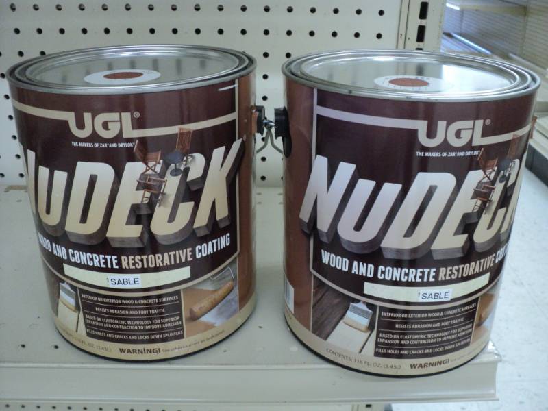 lot 78 image: 2 cans of UGL NuDeck Wood and Concr...