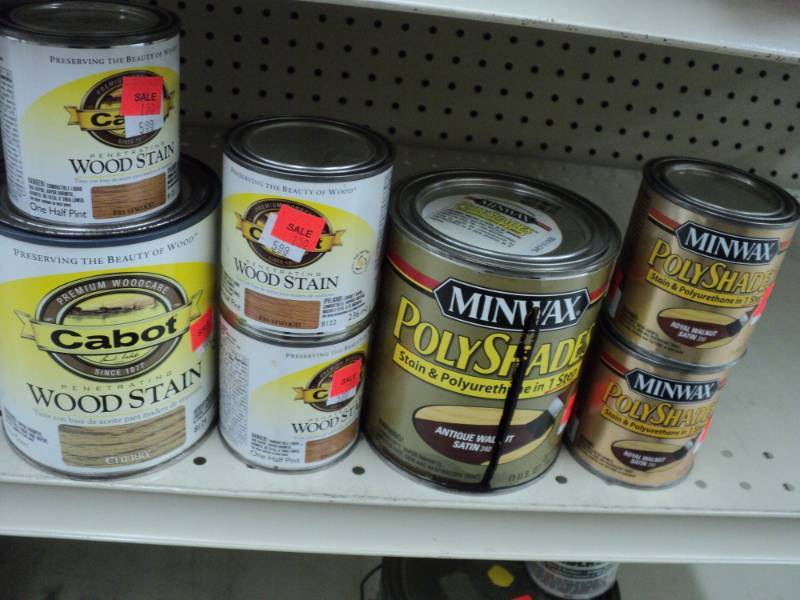 lot 84 image: 3 cans of Cabot Wood Stain Fruitwoo...
