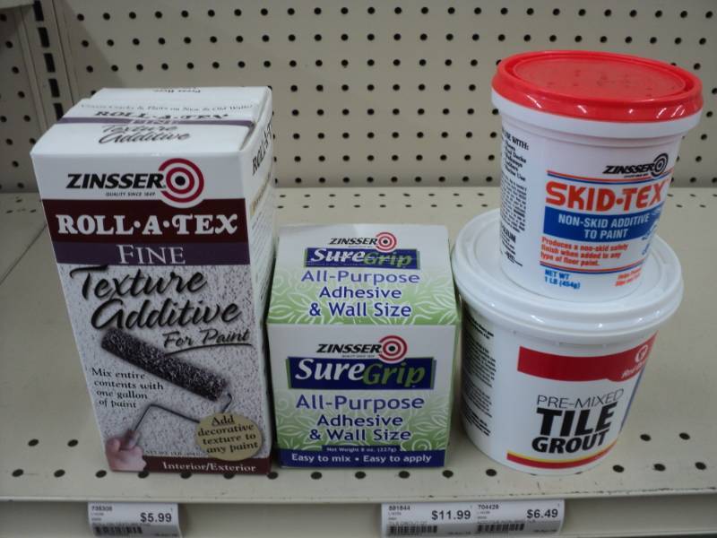 lot 100 image: set of 4  Zinsser Texture Additive...
