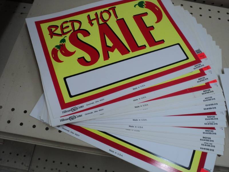 lot 140 image: lot of signs   Red Hot Sale, Yard ...