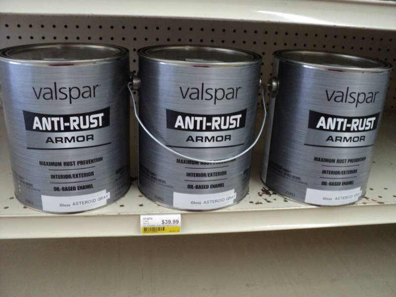 lot 144 image: 3 cans of Valspar Anti Rust Armor, ...