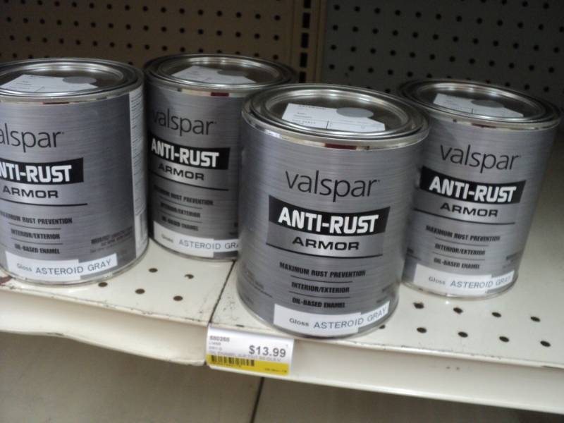 lot 145 image: 4 cans of Valspar Anti Rust Armor, ...