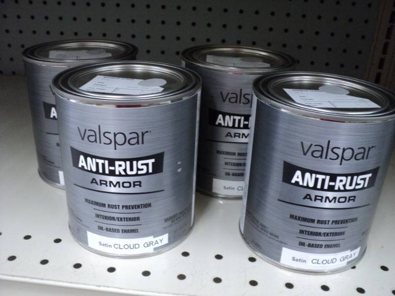 lot 147 image: 4 cans of Valspar Anti Rust Armor, ...