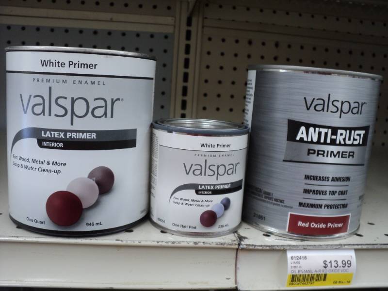 lot 151 image: set of 3  Valspar Latex Primer, an...