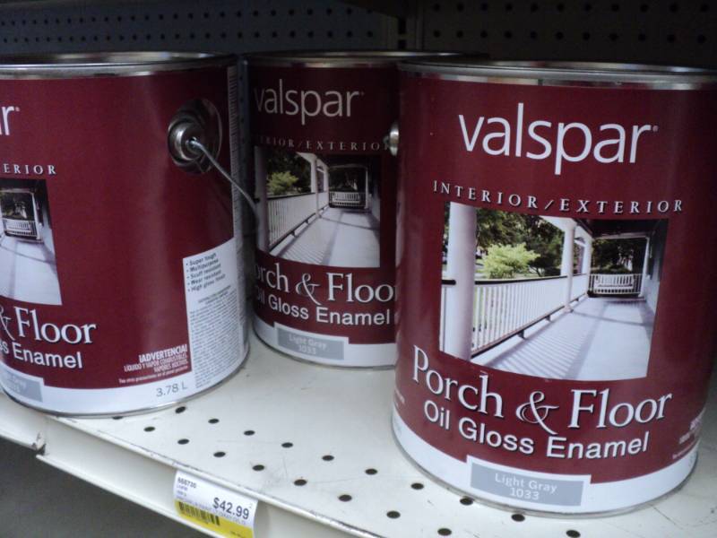 lot 156 image: 3 cans of Valspar Porch and Floor o...