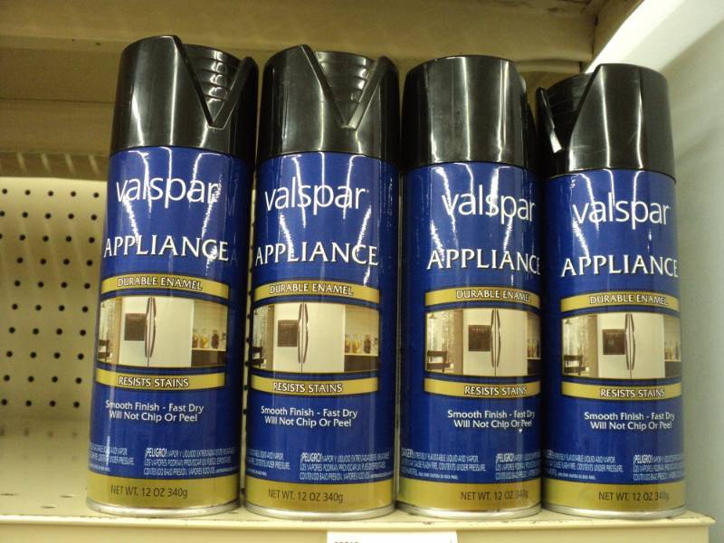 lot 159 image: 4 cans of Valspar Appliance spray P...
