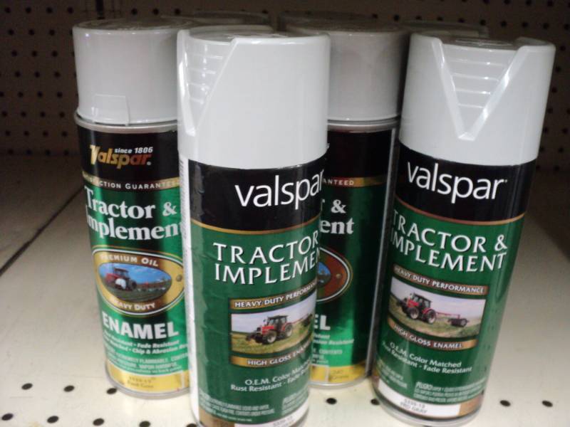 lot 163 image: 4 cans of Valspar Tractor and Imple...