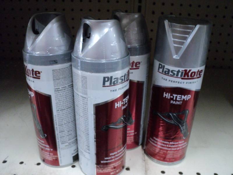 lot 165 image: 4 cans of PlastiKote Hi Temp Paint...