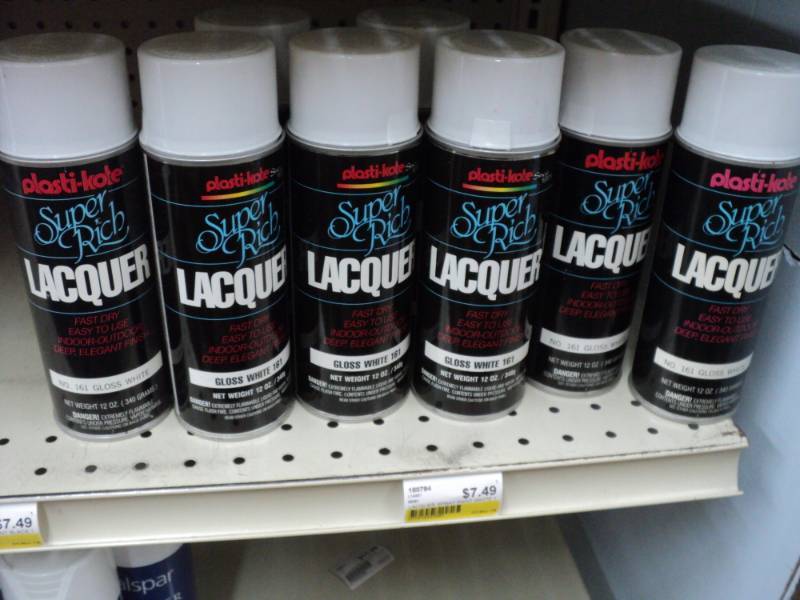 lot 167 image: 8 cans of Plastic kote Lacquer glos...