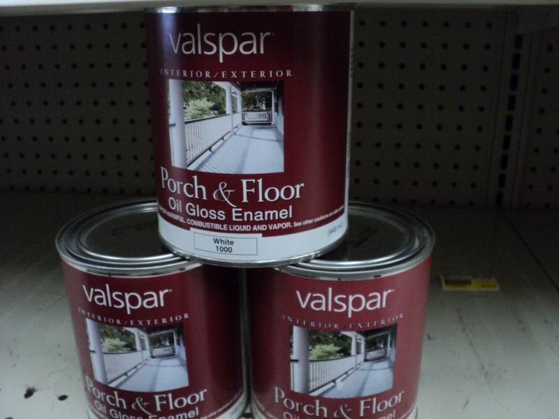 lot 168 image: 3 cans of Valspar Porch and Floor o...