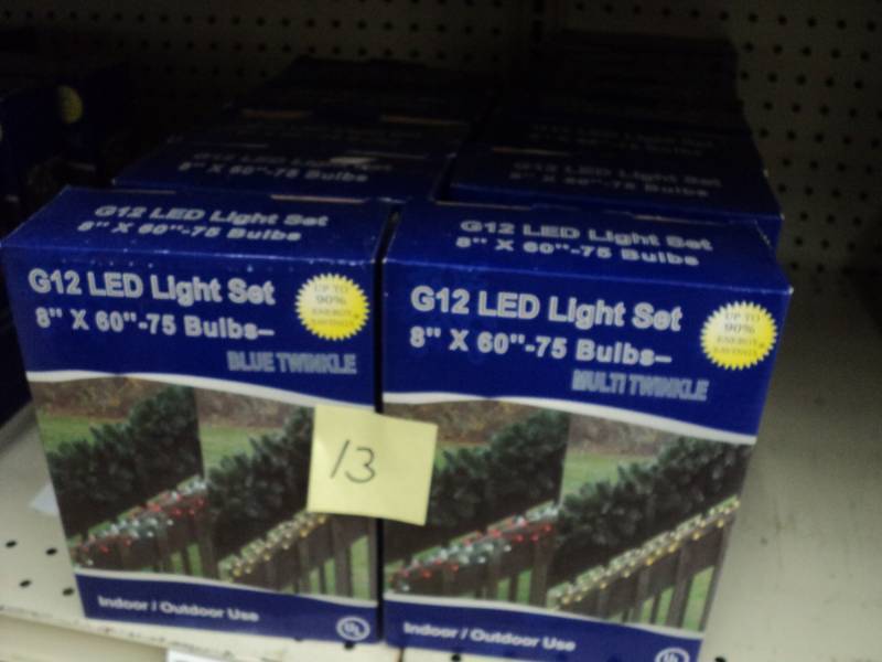 lot 192 image: Christmas Lights  13 G12 LED light...