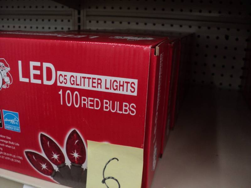 lot 200 image: Christmas Lights  6 LED C5 Glitter...