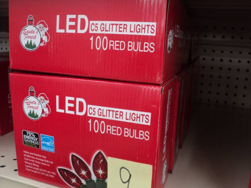 lot 201 image: Christmas Lights  9 LED C5 Glitter...