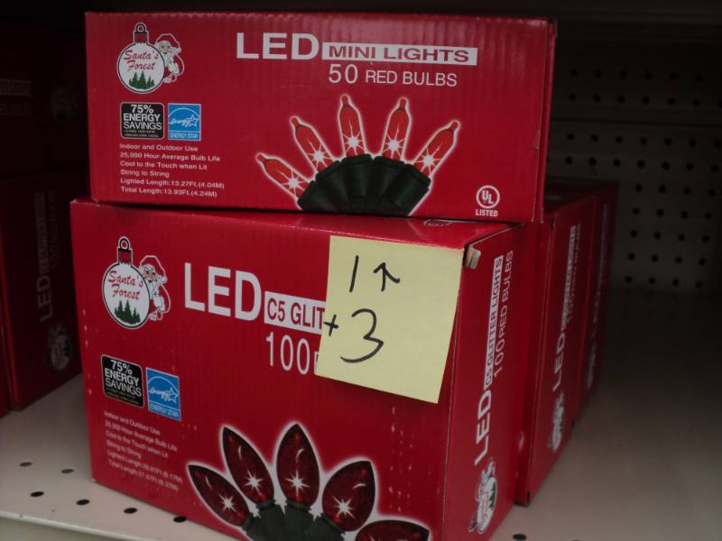lot 202 image: Christmas Lights  3 LED C5 Glitter...