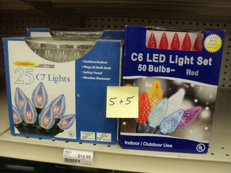 lot 212 image: Christmas Lights  5 -25 bulbs C7 l...