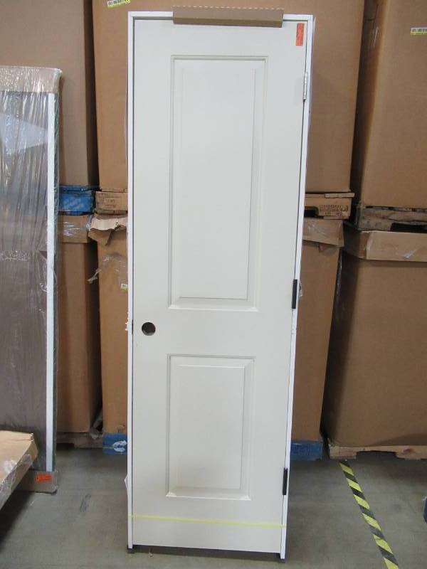 lot 41 image: ReliaBilt White 2-Panel Square Hollow Core Molded Composite Slab Door (Common 24-in X 80-in) LH 238968
