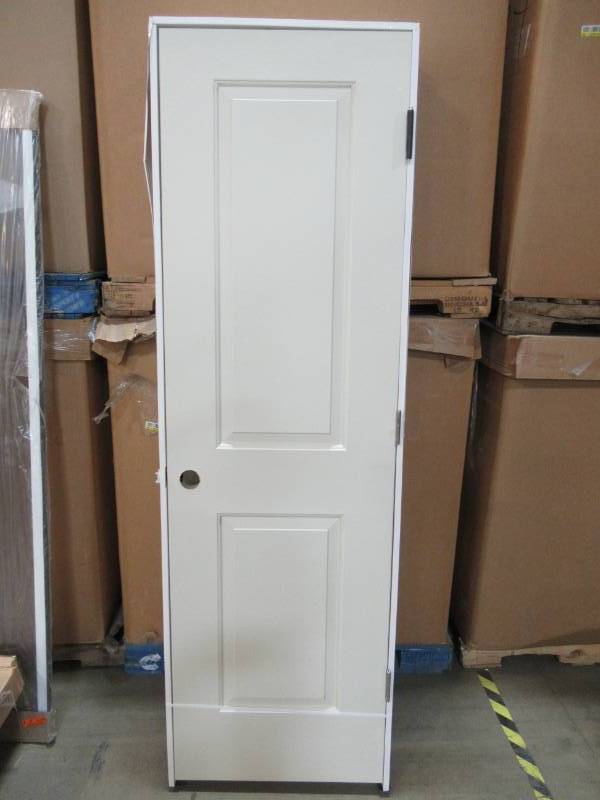 lot 42 image: ReliaBilt White 2-Panel Square Hollow Core Molded Composite Slab Door (Common 24-in X 80-in) LH 238968