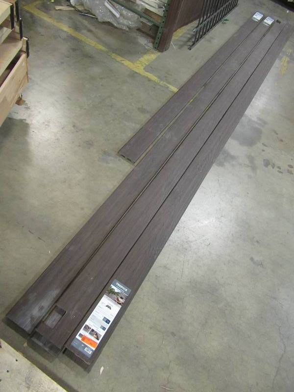 lot 51 image: TROPICS 16-ft Hana Brown Grooved Composite Deck Board, 265270-16