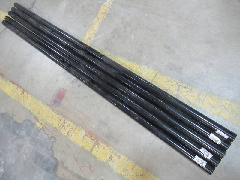 lot 60 image: 5 Black Steel Chain-Link 1 58 X 6 Fence Line Post 59220130