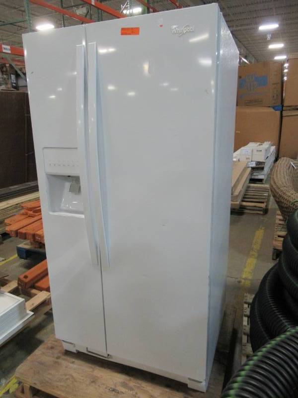 lot 69 image: Whirlpool 21.0 cu. ft. Side-by-Side Refrigerator w Accu-Chill, WRS322FDAW - Bad Compressor