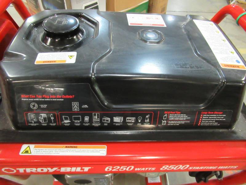 TroyBilt 6250RunningWatt Portable Generator with 420cc Briggs