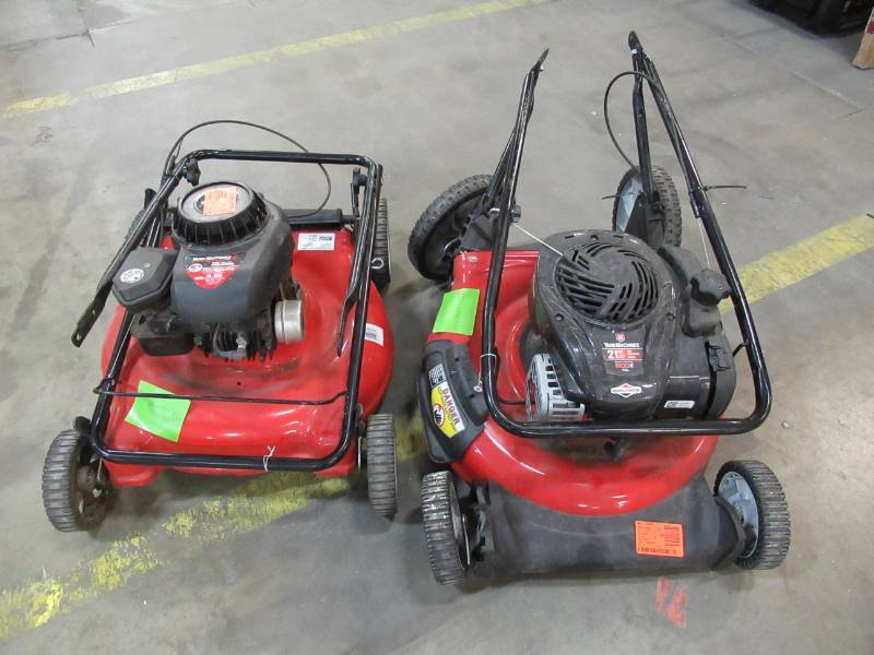 lot 92 image: DAMAGED Mowers (2) for Project or Parts