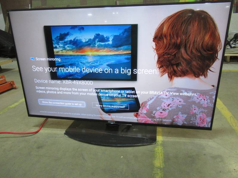 lot 99 image: Sony XBR49X800D 49-Inch 4K Ultra HD TV With Remote - VERTICAL LINE