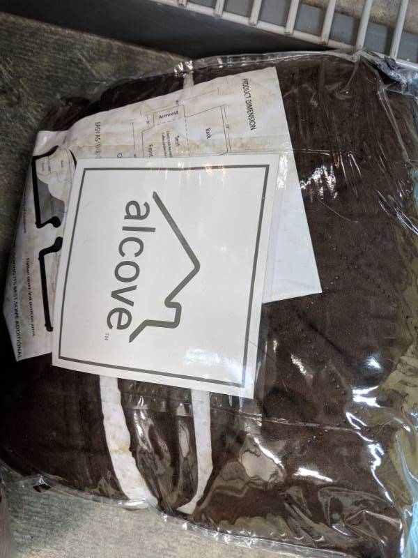 lot 180 image: alcove Microsuede Chair Pet Furniture Cover - Chocolate