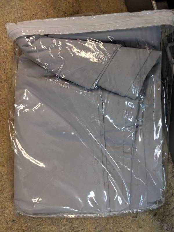 lot 191 image: alcove 80W x 84L Insulated Foamback Rod-Pocket Top Panel Pair - Gray