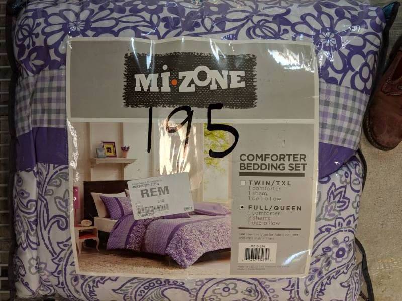 lot 195 image: MiZone Sadie 4-Pc. Comforter Set - FullQueen Purple