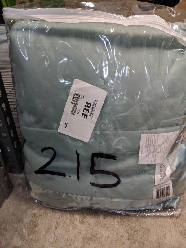 lot 215 image: alcove Down-Alternative Blanket - Twin Seafoam