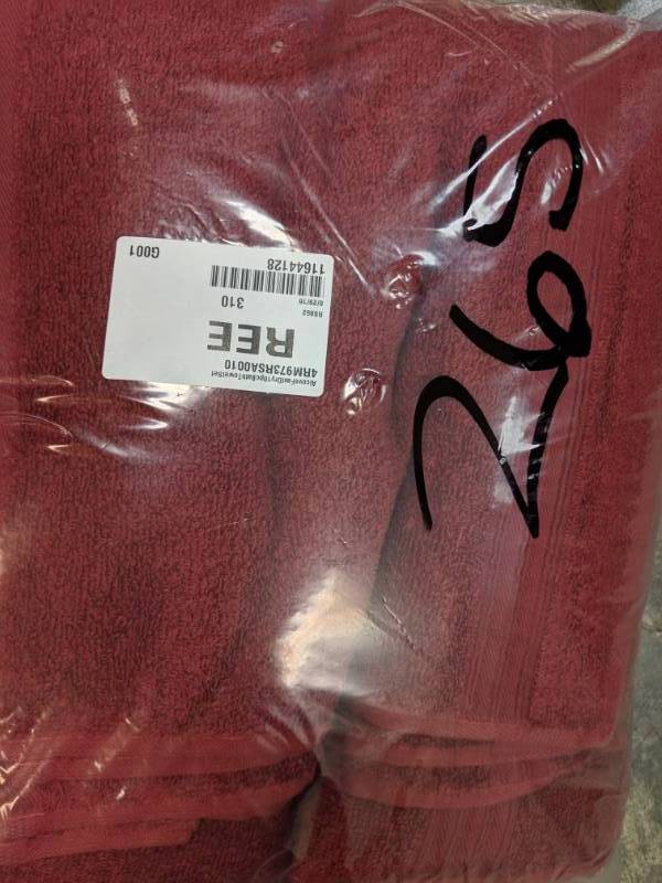 lot 265 image: AlcoveFastDry10pcBathTowelSet Sangria