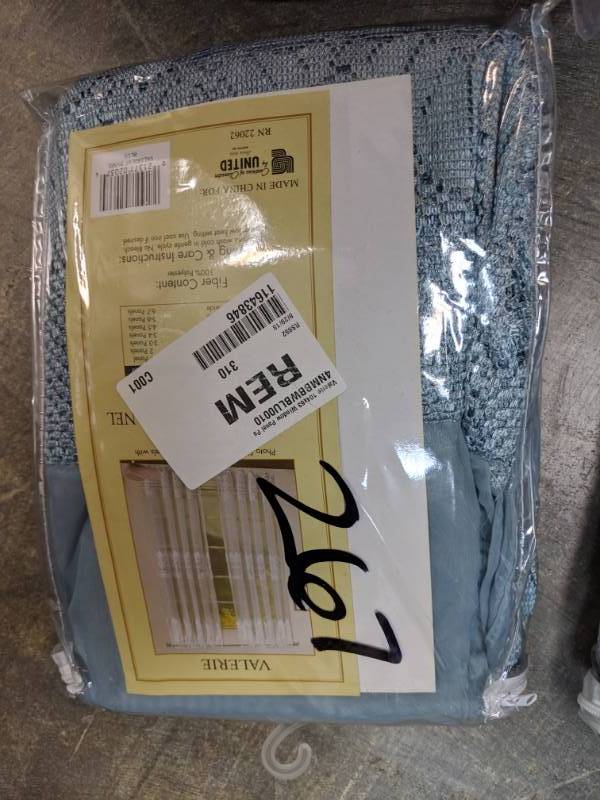 lot 267 image: United Valerie 104 x 63 Window Panel Pair - Blue