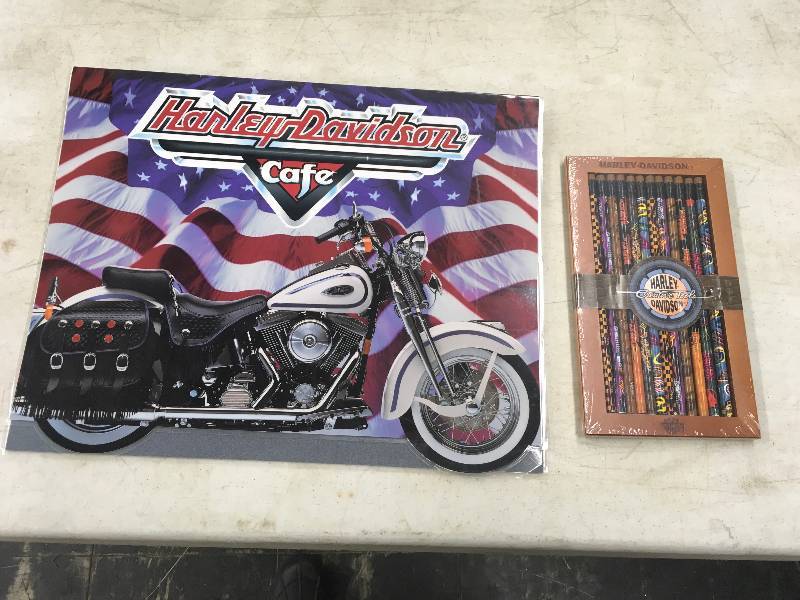Harley Davidson Pencils & Harley Davidson Cafe Menu