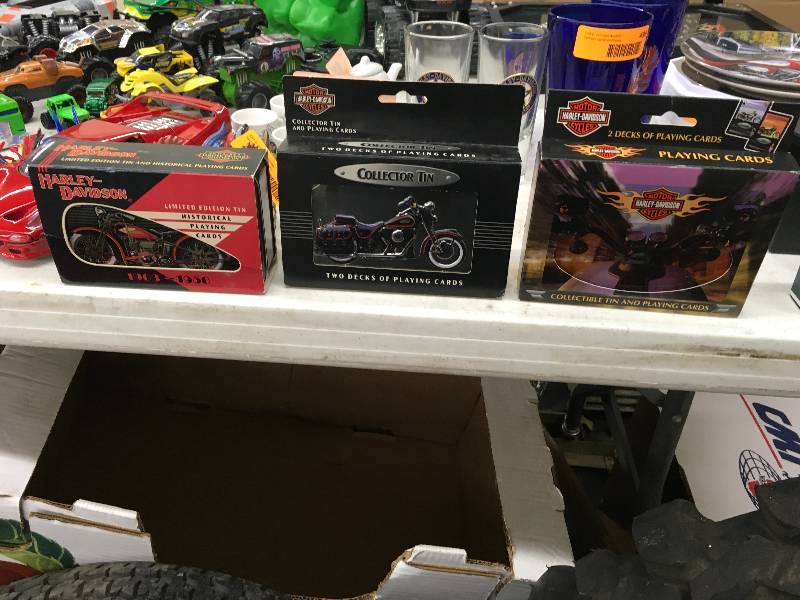 Three Sets Of Harley Davidson Playing Cards