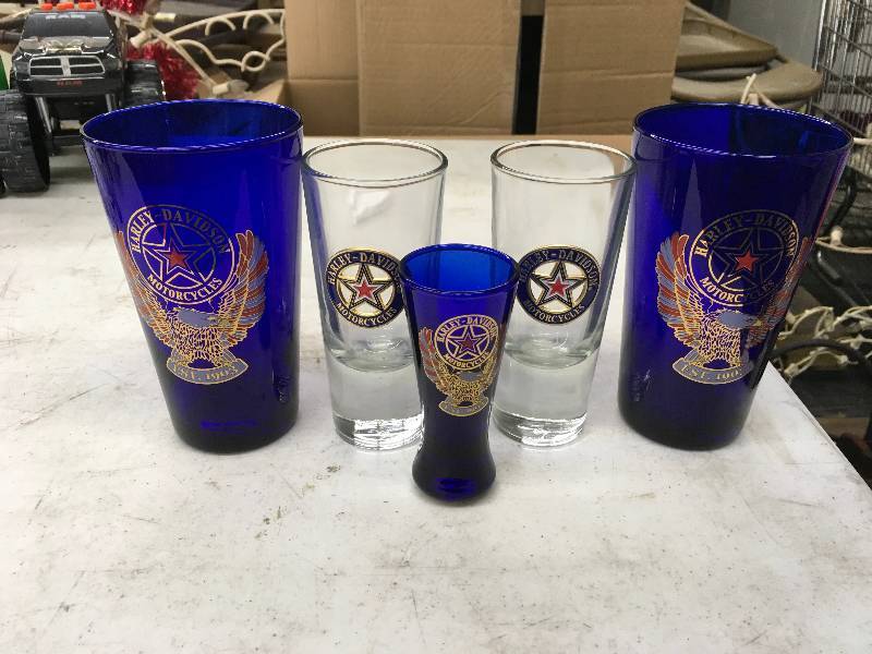 Harley Davidson Glass CupsShots Collection
