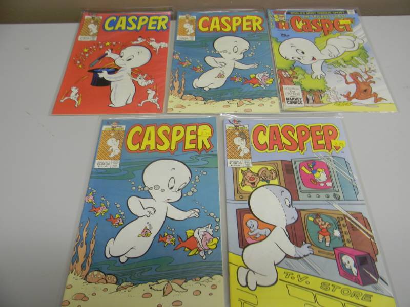 VINTAGE HARVEY COMICS CASPER, 5 - AWESOME COLLECTION - SEE PICTURES