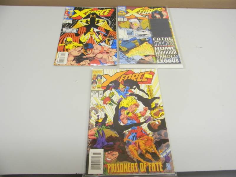 VINTAGE MARVEL COMICS X FORCE, 3 - NICE VERY COOL - SEE PICTURES